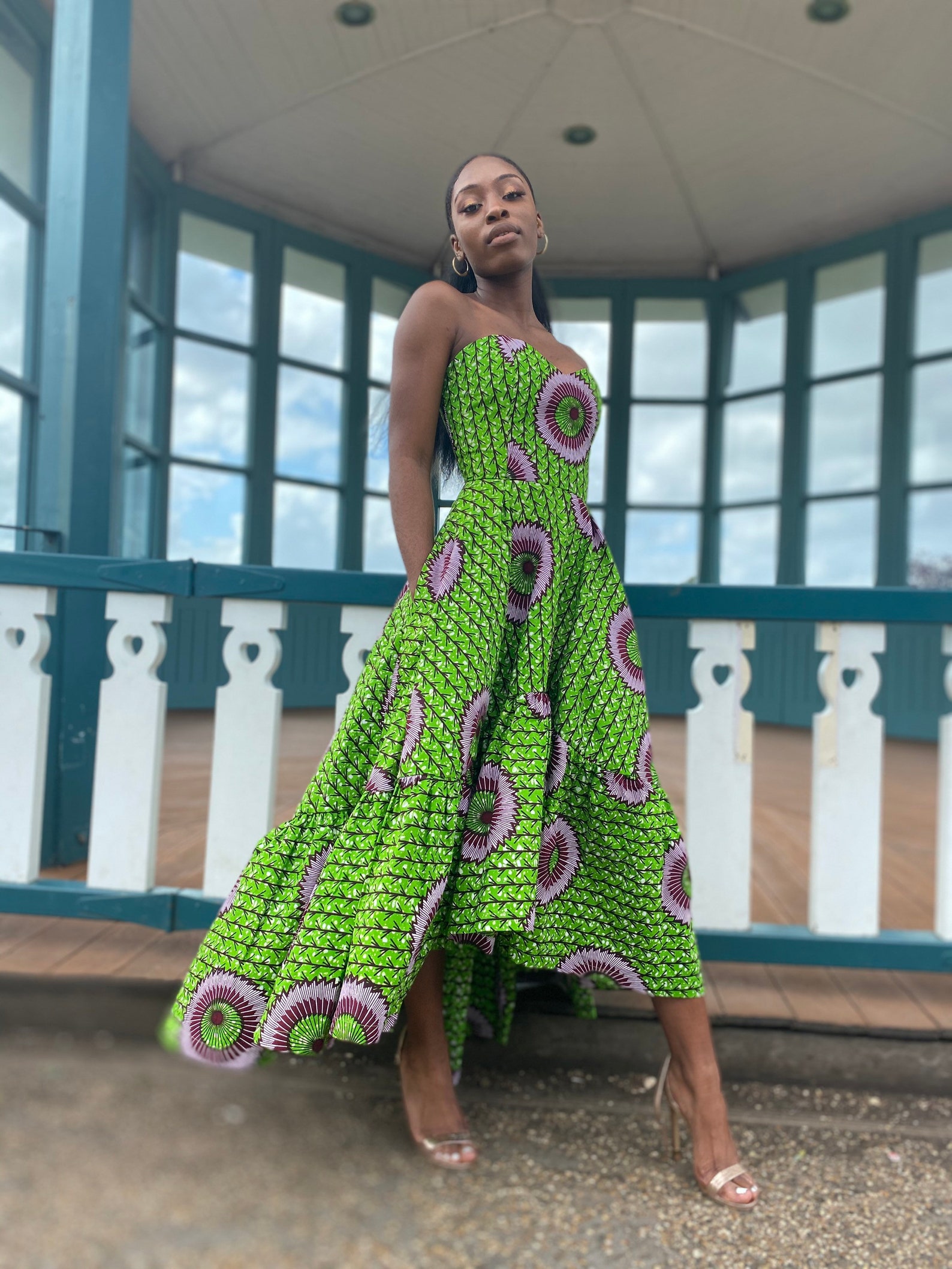 high low ankara gown