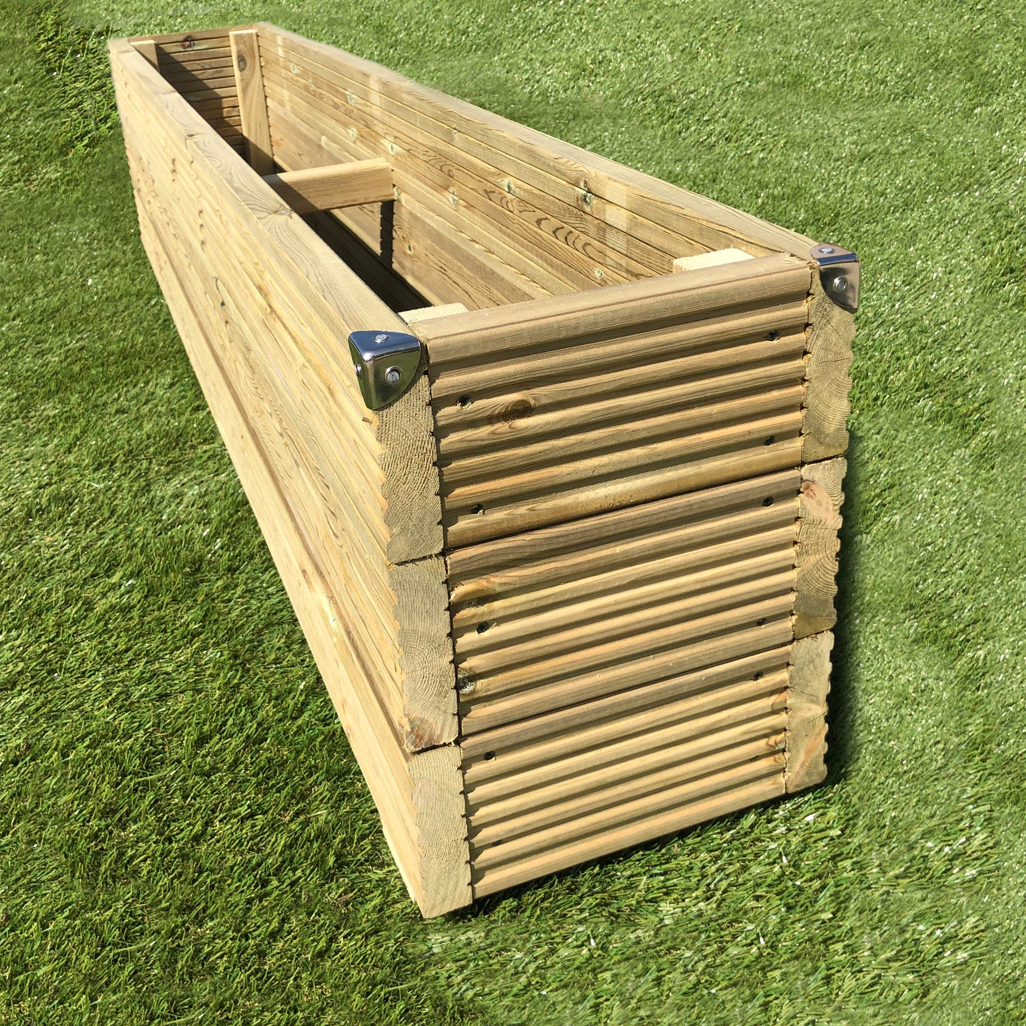 Deluxe Large Decking Wooden Garden Planter - Garden Planter
