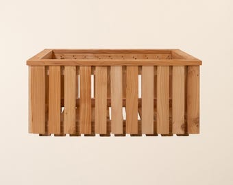 Ruby Ready Larch Slatted Planter