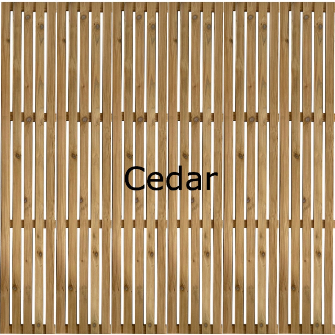 Cedar Slatted Fence Panels (Vertical)