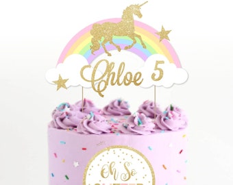 Unicorn Cake Topper Etsy