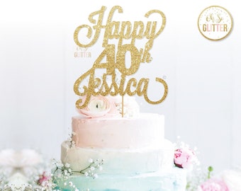 40th cake topper etsy