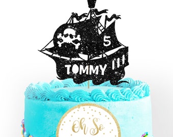 pirate cake topper etsy