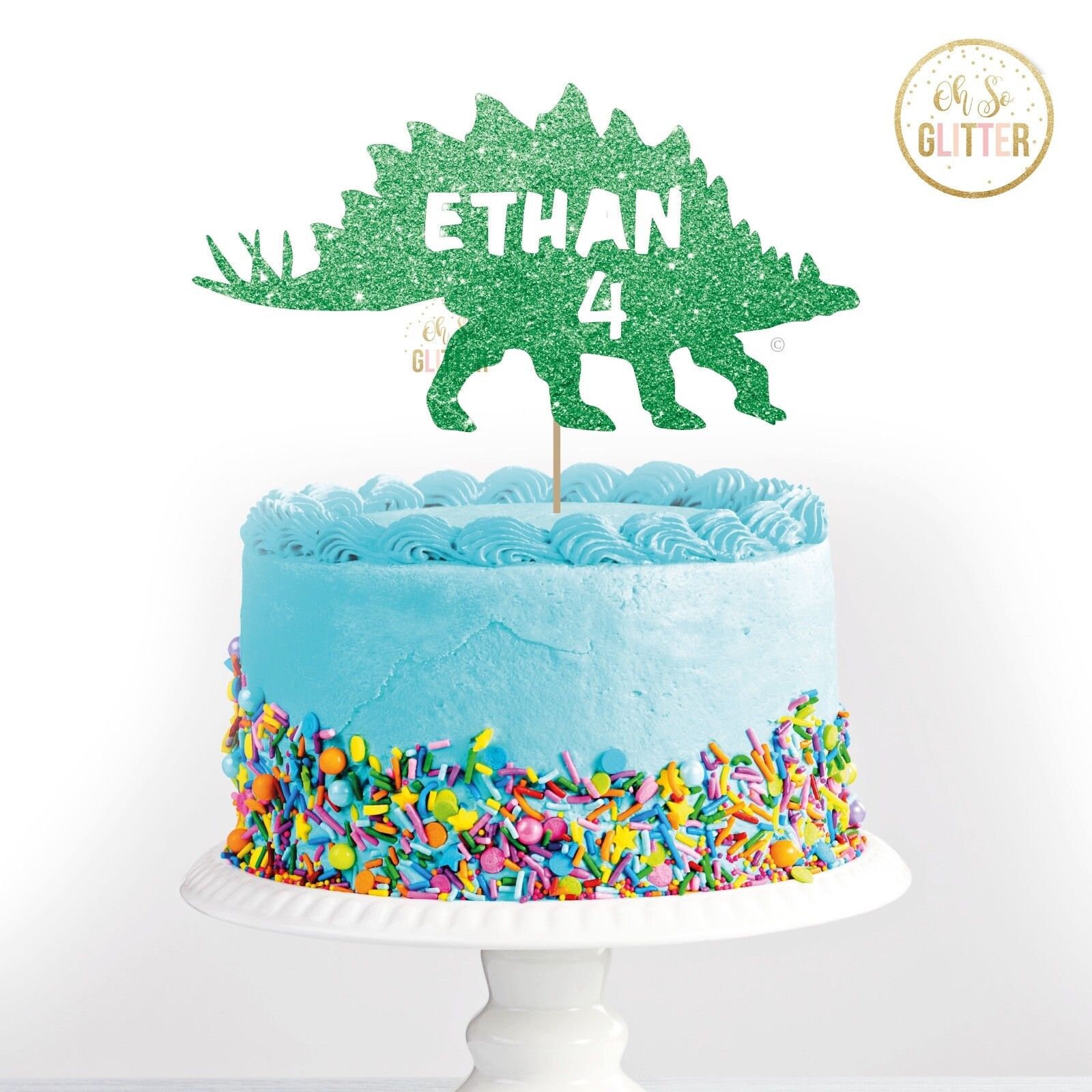 Party Supplies name cake topper party decor boys cake topper dinosaur party decor Personalised
