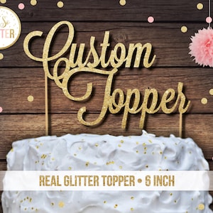 Name cake topper, custom cake topper, large cake topper, personalised cake topper, gold cake topper, first birthday topper, wedding cake