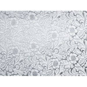 Carta stampata damascata di lusso in argento o wedgwood blu e argento