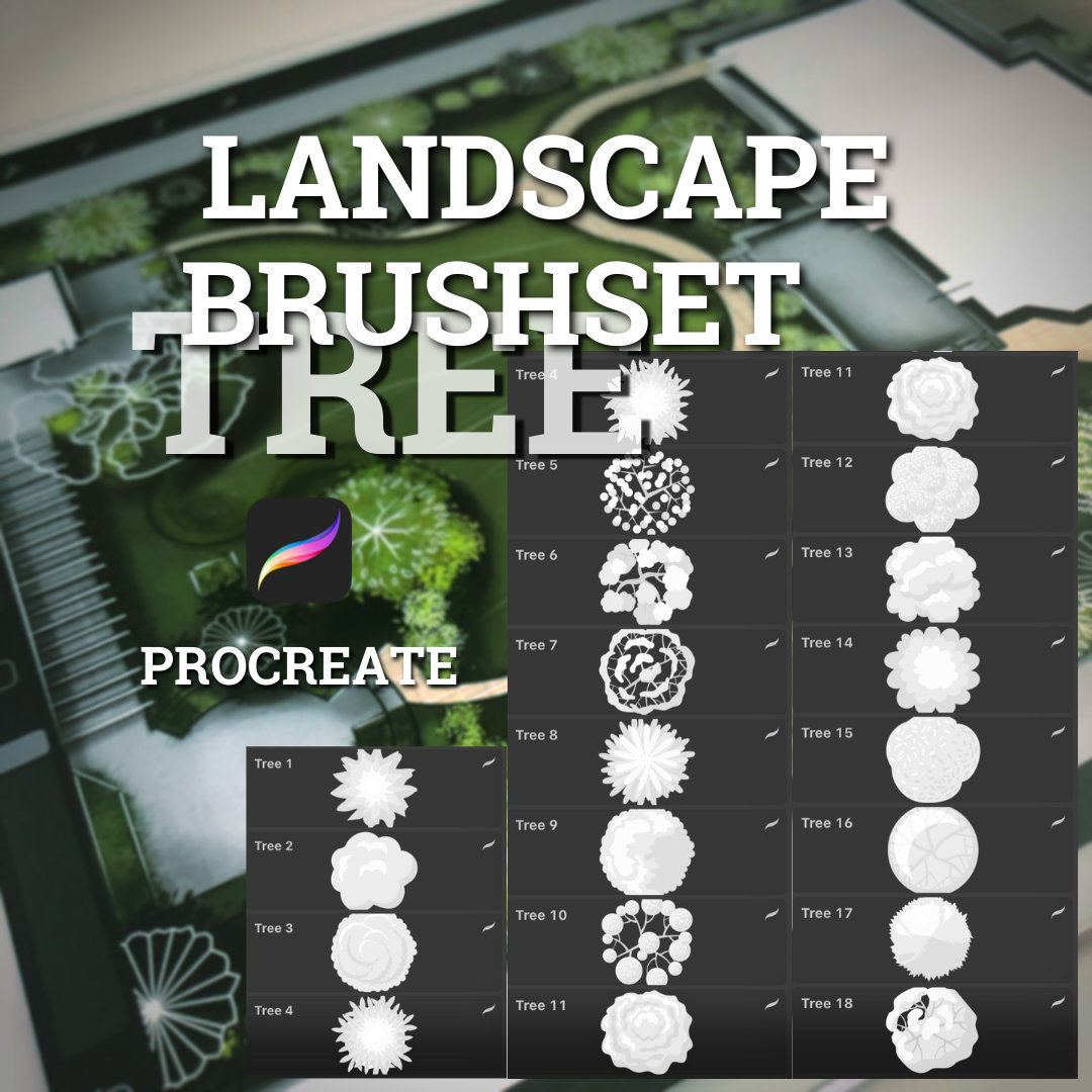 procreate landscape brushset Landscape Brushes Nature elements landscapes Landscape Procreate Brush Landscape Brushes procreate
