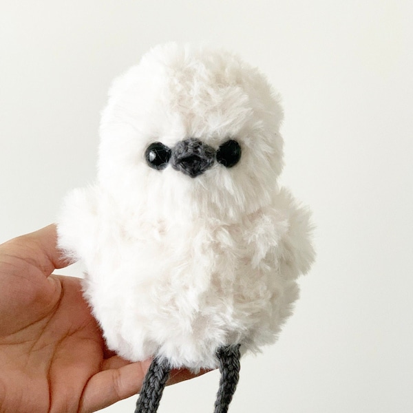 Fluffy Piper Bird | Crocheted Plushie | Fluffy Yarn