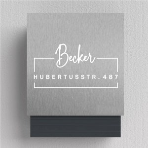 Calcomanía de buzón personalizada, calcomanía de dirección familiar personalizada, calcomanía de buzón, Briefkasten Aufkleber, pegatina de signo de dirección, calcomanía de números de buzón