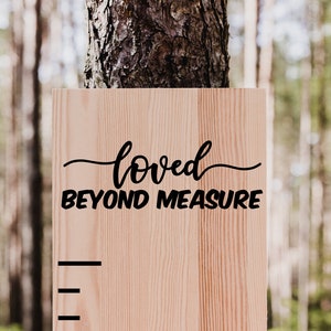 Growth Chart Lineal Add-On Loved beyond measure Aufkleber, Top Header