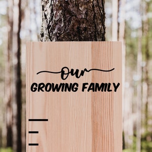 Growth Chart Lineal Add-On Unsere wachsende Familie Aufkleber, Top Header