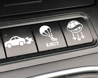 Blank Car Button Decal, Eject Passenger Button Decal, Blank Buttons Funny Decal, Blank Button Car Sticker