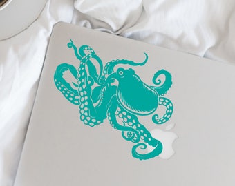 Octopus decal, Octopus sticker for macbook, laptop, car, notebook, tablet