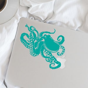 Octopus sticker, Octopus sticker voor macbook, laptop, auto, notebook, tablet
