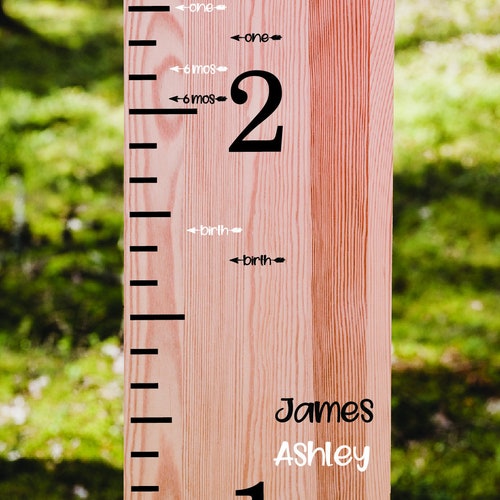Growth Chart Addon Vinyl Decal Height Marker Arrow With Etsy