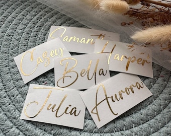 Custom Name Sticker, Personalized Name Decal for Wood Hanger, Custom Name Decal, Wine Glass Decal, Pantry Labels, Bridesmaid Gift Box Decal