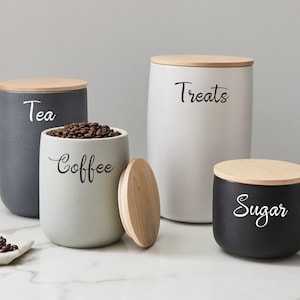 Decalcomanie canister, etichette canister, etichette jar, adesivo nome personalizzato, decalcomania della cucina, decalcomanie dell'organizzazione della cucina, adesivi da cucina personalizzati