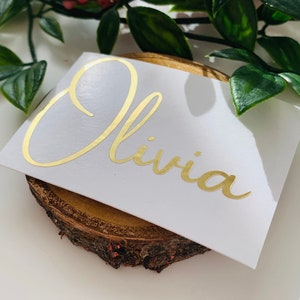 Custom Name Sticker, Foil Personalized Name Decal, Glitter Custom name decal, Wine Glass Decal, Pantry Labels, Bridesmaid Gift Box Decal
