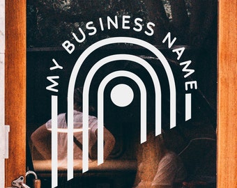 Naklejka z logo firmy, spersonalizowane logo winylowe, naklejka z logo witryny sklepowej, naklejka z logo firmy, naklejka na okno w jednym kolorze