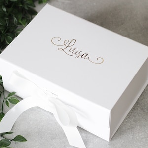 Personalisierte Geschenkbox, Brautjungfern-Angebotsbox, Hochzeitsgeschenkbox, Geburtstagsgeschenkbox, Personalisierte Box mit Namen