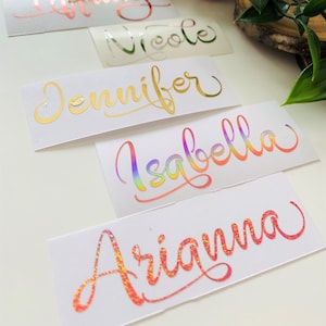 Autocollants de nom personnalisé, autocollant de cartes de lieu, autocollant de nom personnalisé, autocollant de cintre, décalcomanies de mariage, autocollant de proposition de demoiselle d’honneur, étiquettes de garde-manger