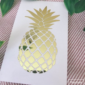 Ananas Aufkleber, Foil Ananas Aufkleber, Glitzer Ananas Aufkleber, Regenbogen Ananas Aufkleber für Macbook, Laptop, Auto, iPad, iPhone, Notebook