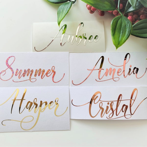 Custom Name Stickers, Place cards decal, Personalized Name Decal, Hanger Decal, Wedding Decals, Bridesmaid Proposal Decal, Pantry Labels