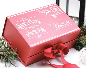 Custom Christmas Gift Box, Personalized Gift Box, Christmas Present Box, Xmas Gift Box, Christmas Eve Box