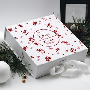 Custom Christmas Gift Box, Personalized Gift Box, Christmas Present Box, Xmas Gift Box, Christmas Eve Box