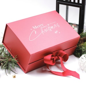 Custom Christmas Gift Box, Personalized Gift Box, Christmas Present Box, Xmas Gift Box, Christmas Eve Box