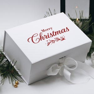 Christmas Gift Box, Merry Christmas Gift Box, Christmas Present Box, Xmas Gift Box, Christmas Eve Box, Christmas tree Gift Box