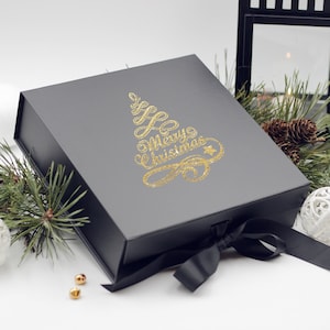 Custom Christmas Gift Box, Personalized Gift Box, Christmas Present Box, Xmas Gift Box, Christmas Eve Box