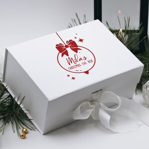 Personalized Christmas Eve Box, Custom Gift Box, Merry Christmas Present Box, Xmas Gift Box, Christmas Gift Box with Lid