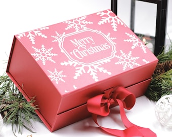 Christmas Gift Box, Christmas Present Box, Xmas Gift Box, Christmas Eve Box, Merry Christmas Gift Box