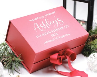 Personalized WEIHNACHTSABEND BOX, Christmas Eve Box, Custom Gift Box, Merry Christmas Present Box, Xmas Gift Box, Christmas Gift Box