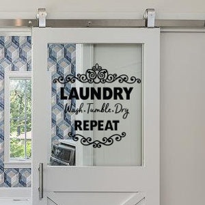Wasserij Vinyl Decal, Wasserij Deur Decal, Wasruimte Decal, Wasruimte Decor, Boerderij decor, Housewarming gift