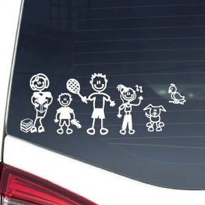 Stick Family Car Decal, Custom My Family Car Decal, Custom Family Car Sticker, Elija sus propias figuras