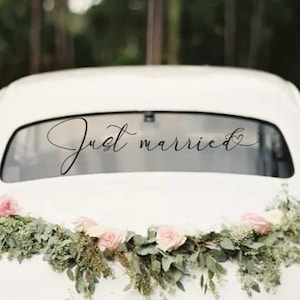 Just Married Vinyl Aufkleber, Hochzeit Auto Fensterdeko, Hochzeit Auto Deko, Just Married Aufkleber, Just Married Wedding Aufkleber, Just Married Schilder