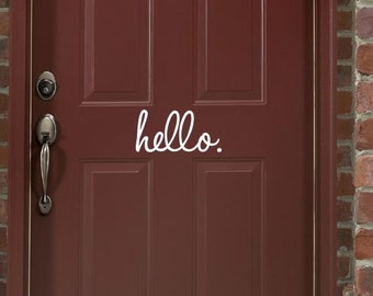 Hello decal, Hello sticker for macbook, laptop, car, notebook, tablet, ipad