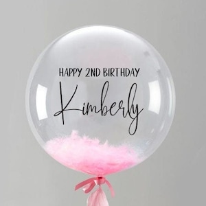 Personalised Balloon Decal, Balloon Label, Custom Vinyl Decal, Birthday Balloon Decal, Party Balloon Sticker, Bridal Shower balloon decal