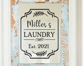 Custom Laundry Vinyl Decal, Laundry Door Decal, Laundry Room Decal, Laundry Room Decor, Farmhouse decor, Housewarming gift