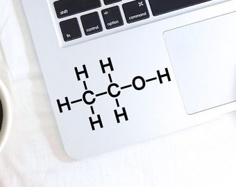 Alcohol Molecule decal, Alcohol Molecule sticker for macbook, laptop, car, notebook, tablet, ipad