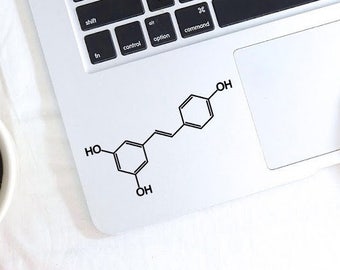 Red wine Molecule decal, Red wine Molecule sticker for macbook, laptop, car, notebook, tablet, ipad