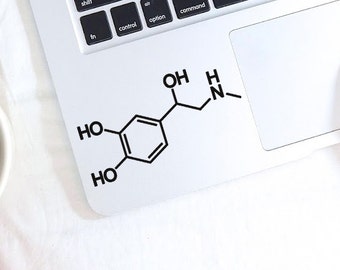 Adrenaline Molecule decal, Adrenaline Molecule sticker for macbook, laptop, car, notebook, tablet, ipad