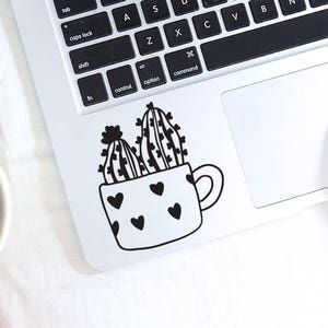 Calcomanía de cactus, pegatina de cactus para macbook, portátil, coche, portátil, tableta