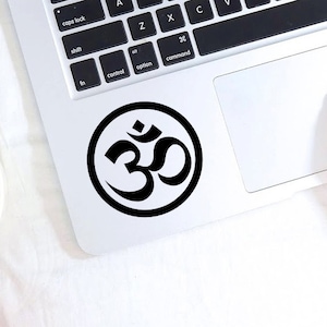 Om Yoga décalque, autocollant Om Yoga pour macbook, ordinateur portable, voiture, ordinateur portable, tablette