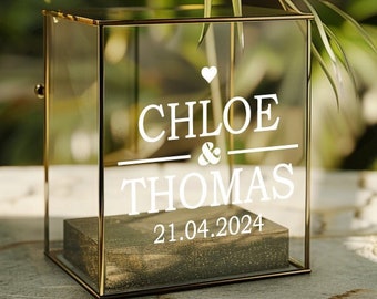 Custom Card Box Vinyl Decal for Wedding, Gift Box Sticker, Personalized Wishing Well Decal, Card Box Sign, Wedding Decor, DECAL ONLY