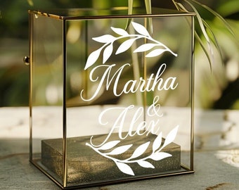 Custom Card Box Vinyl Decal for Wedding, Gift Box Sticker, Personalized Wishing Well Decal, Card Box Sign, Wedding Decor, DECAL ONLY