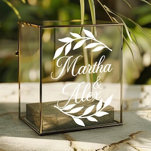 Decalcomania in vinile con scatola di carte personalizzata per matrimonio, adesivo scatola regalo, decalcomania personalizzata del pozzo dei desideri, insegna della scatola di carte, decorazione di nozze, SOLO DECALCOMANIE
