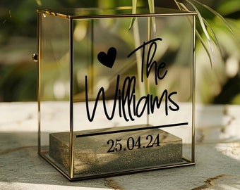 Custom Card Box Vinyl Decal for Wedding, Gift Box Sticker, Personalized Wishing Well Decal, Card Box Sign, Wedding Decor, DECAL ONLY
